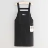 Customized waterproof apron, oil-proof and stain-resistant, kitchen, home, fashionable cooking, printed, catering work clothes, new style waist wrap Specification image